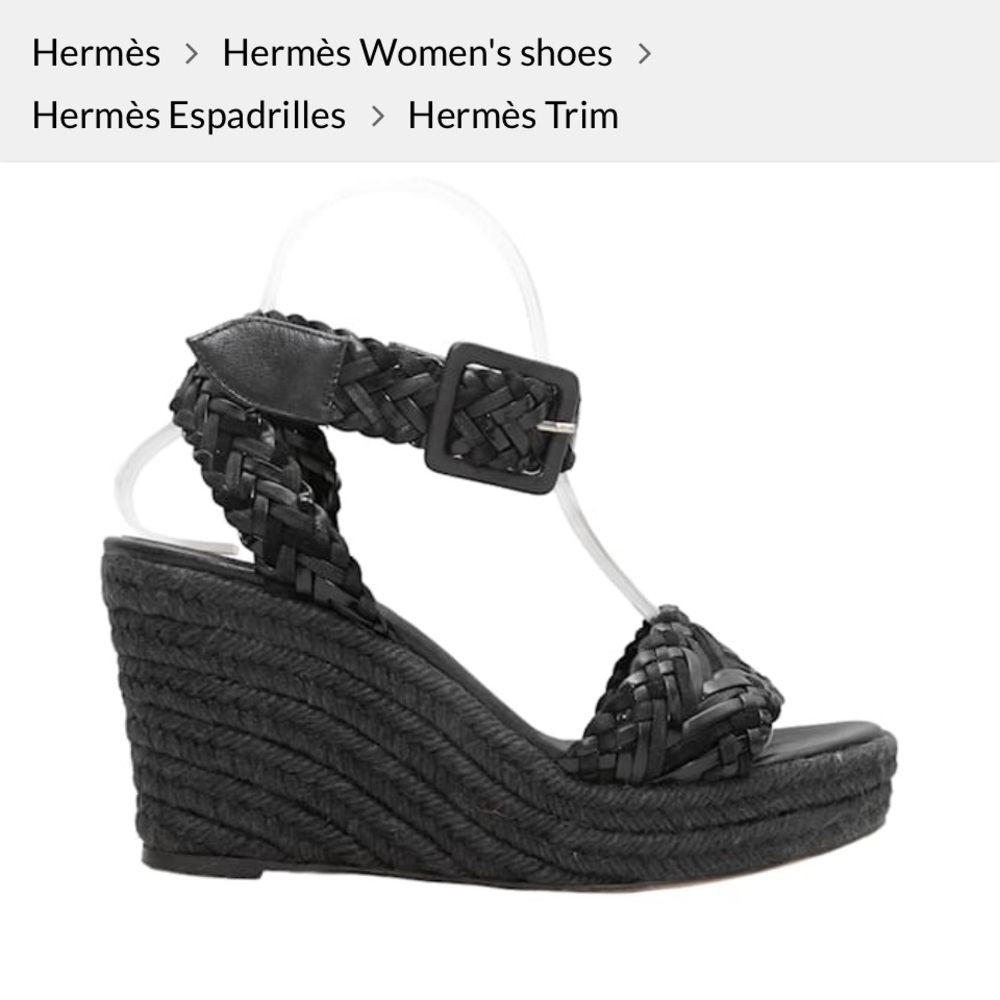 Hermes Black Espadrilles